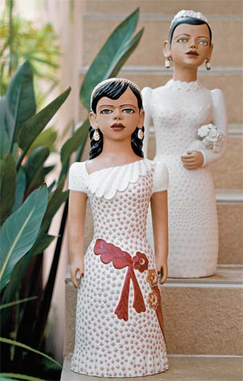  Handwerk: poppen van klei zijn een portret van de Jequitinhonha Vallei