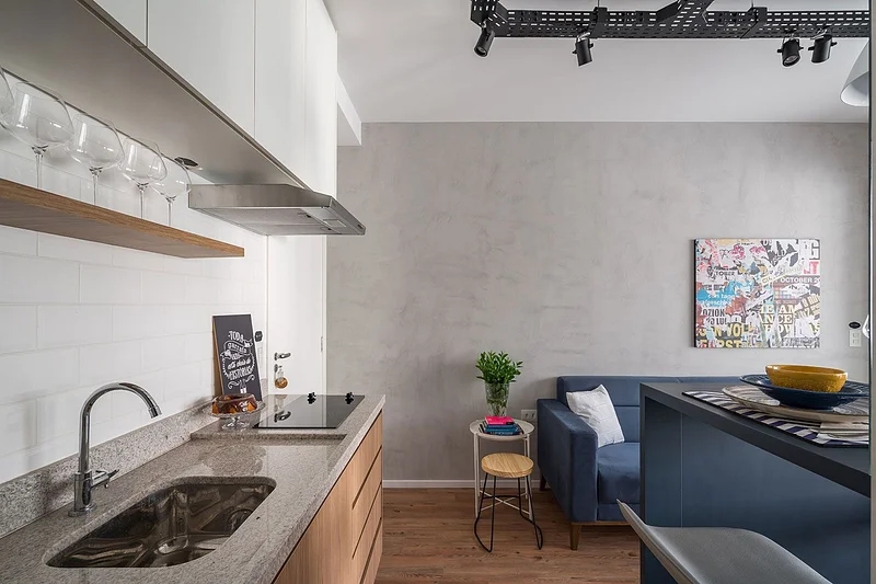  33 ایده برای آشپزخانه و اتاق یکپارچه و استفاده بهتر از فضا