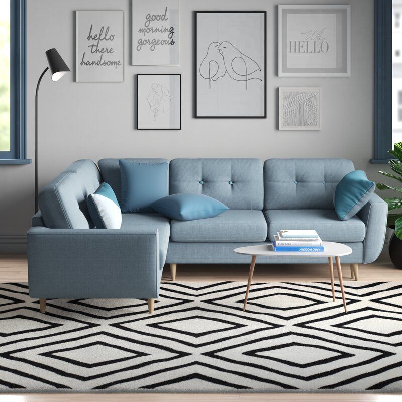  L-förmiges Sofa: 10 Ideen, wie man die Möbel im Wohnzimmer einsetzen kann
