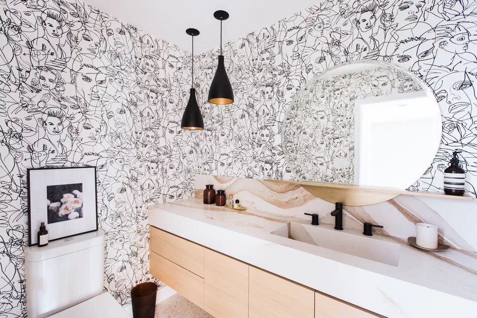  20 inspirations super créatives pour les murs de la salle de bains