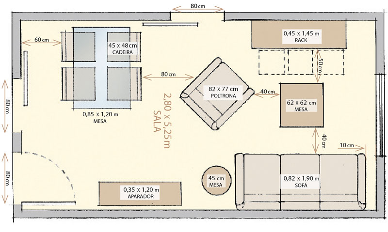 Dimensiunile minime pentru camera de zi, dormitor, bucătărie și baie