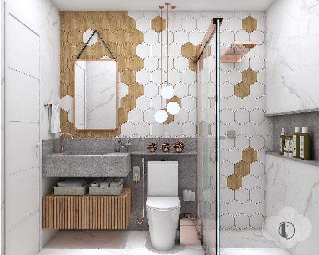  20 ide kreatif untuk kamar mandi dengan ubin