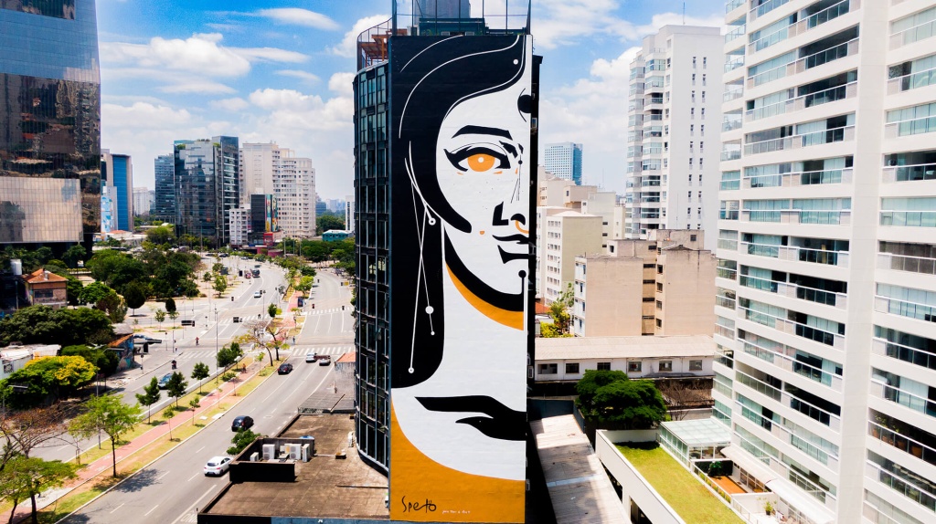  アーバンアートフェスティバル、サンパウロの建物に2200m²の落書きを作成